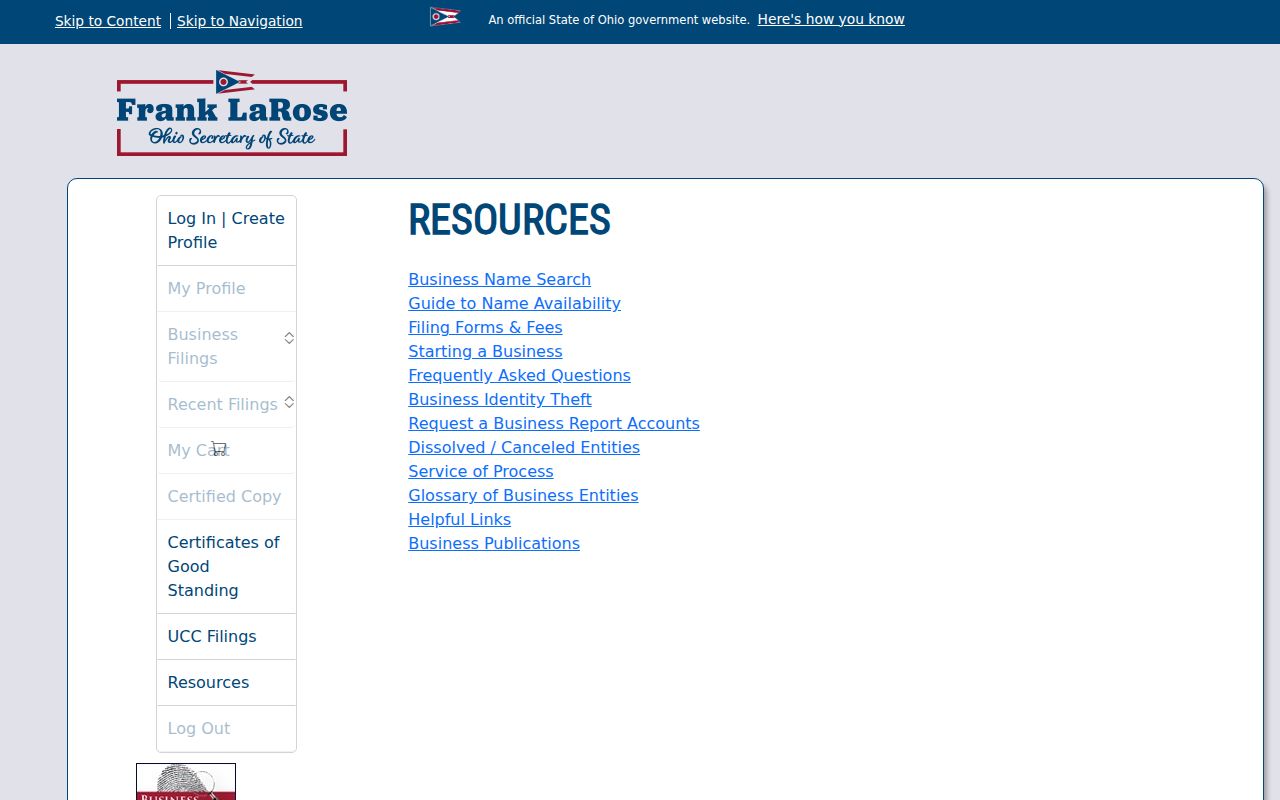 Plain Township resident lookup Ohio business statutory-agent resource