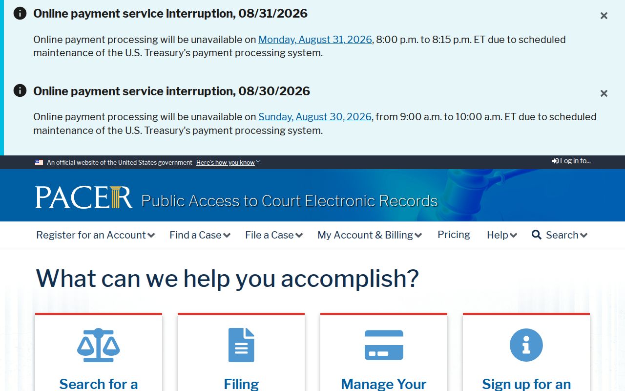 Plain Township resident lookup federal court route through PACER